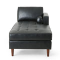 Chaise Lounge Black Pu