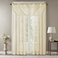 Diamond Sheer Embroidered Waterfall Valance Ivory 38X46