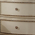 Two Drawer Nightstand With Carved Details And Cabriole Legs, Antique Pearl White Wood