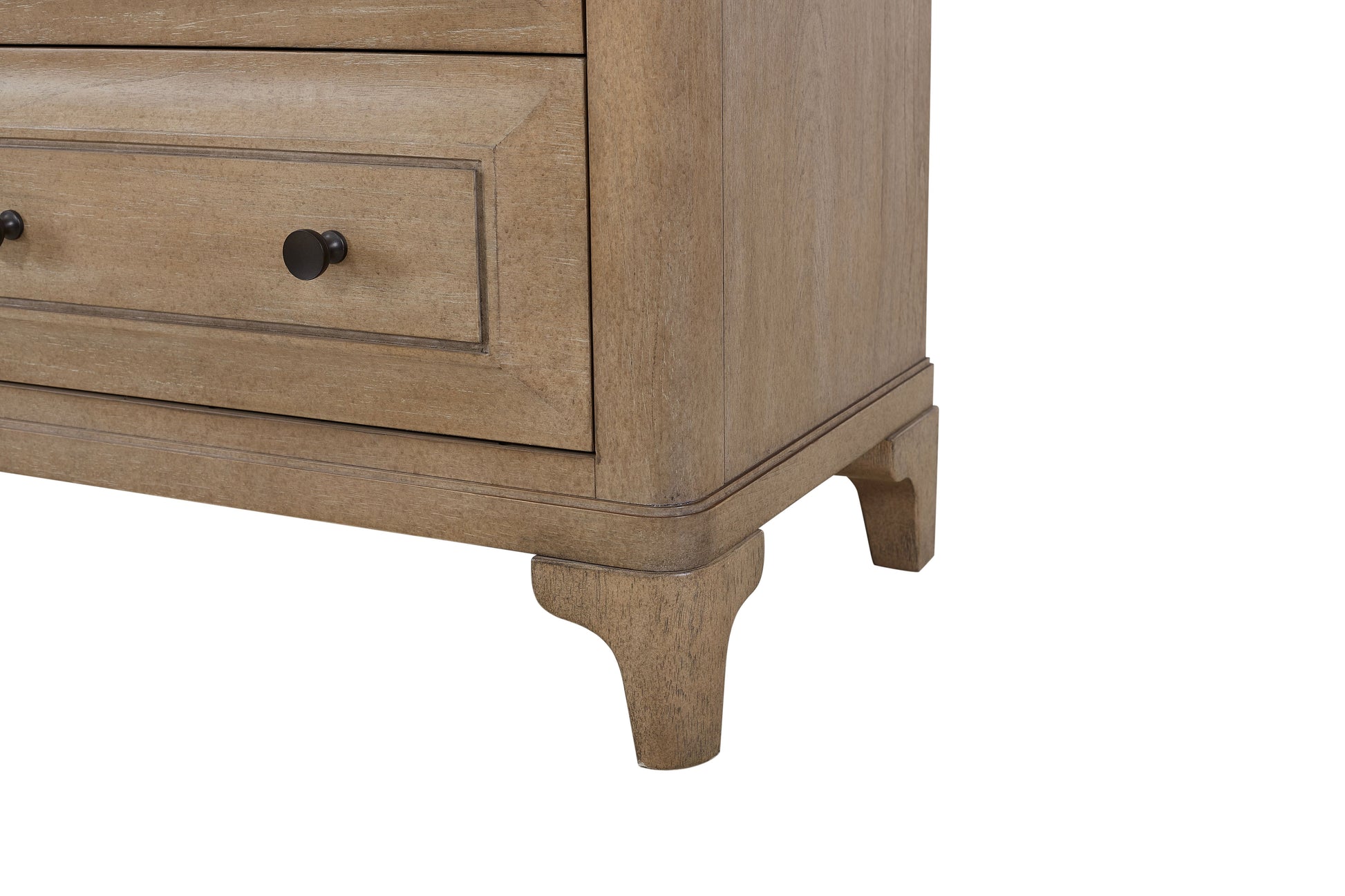 2 Drawer Nightstand With Sand Finish Sand Solid Wood Mdf