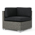 Puerta Corner Sofa & Coffee Table Black Gray Fabric