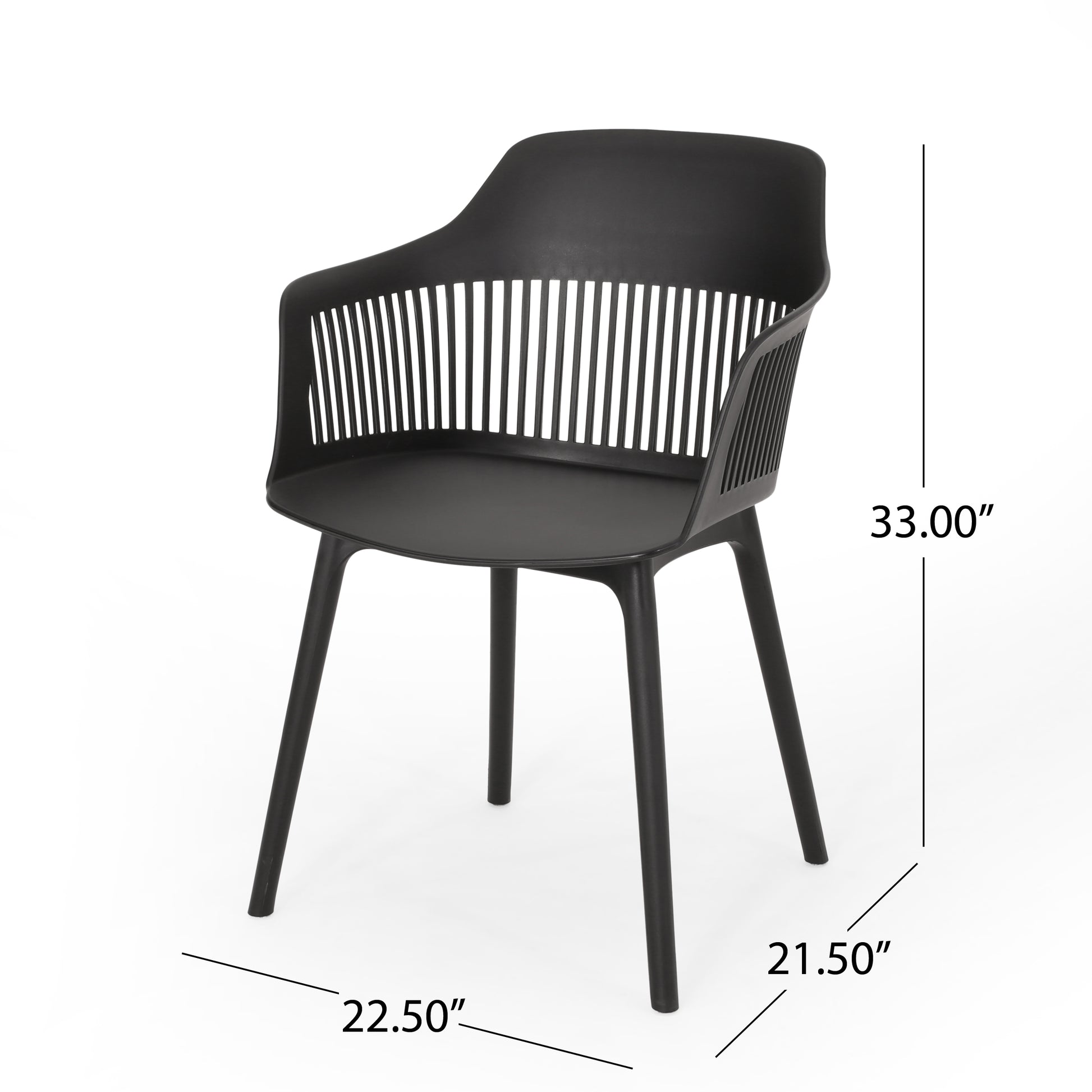 Dahlia Chair Black Polypropylene