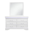 Charlston White Dresser With Led White Solid Wood Mdf