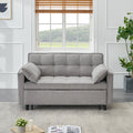 54.30 Inch Double Two Seat Casual Sofa With Pull Out Bed, Living Room Furniture, Light Grey Gray Corduroy 2 Seat