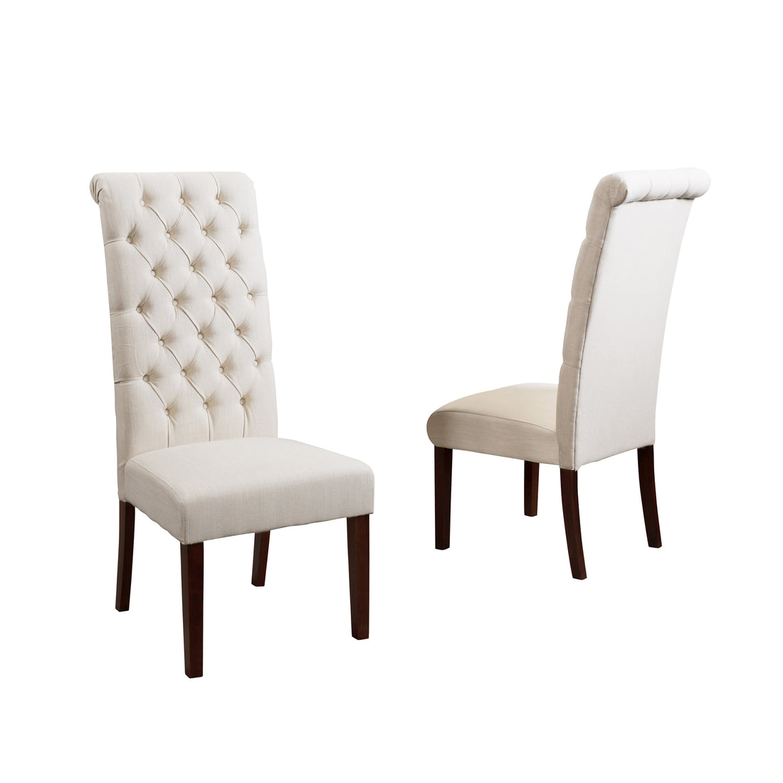 George Hi Back Kd Dining Chair Set Of 2 Natural Pu