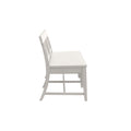 Haidel White Dining Bench White Solid Wood