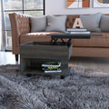 Portland Lift Top Coffee Table Brown Primary Living Space Modern Freestanding Rectangular Hutch Coffee & End Tables Rectangular Mdf Engineered Wood