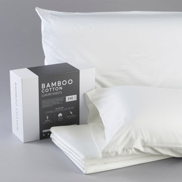 Bamboo Cotton Sheets Soft And Smooth With Viscose From Bamboo Ivory King Split Head Ivory Cotton