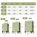 Hardshell Luggage Sets 3 Pcs Contrast Color Suitcase With Spinner Wheels And Tsa Lock 20