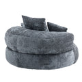 Coolmore Lazy Sofa Durable Comfort Lounger High Back Bean Bag Chair Couch With Three Pillows For Adults And Kids, Indoor & Outdoor, Single Gaming Sofa Chair For Bedroom,Office Gray Chenille Gray Foam Chenille 1 Seat