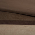 7 Piece Faux Suede Comforter Set Brown Cal King California King Brown Polyester
