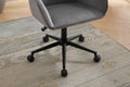 Velvet Office Desk Chair, Modern Home Desk Chair With Wheelsvanity Chairs For Living Room, Bedroom,Study Room Grey Black Foam Polyester Blend