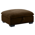Corduroy Fabric Ottomans Footrest To Combine With 2 Seater Sofa, 3 Seater Sofa And 4 Seater Sofa, Brown Corduroy Brown Corduroy