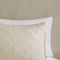 3 Piece Reversible Bedspread Set Cream King Cal King King Cream Microfiber