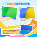 Outsunny 6 In 1 Inflatable Bounce House With Slide, Climbing Wall, Water Cannon, And More, Inflatable Water Slide For Kids With 2 Min. Inflation With Inflator Multicolor Oxford Fabric