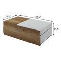 Oak And White Coffee Table With Hidden Compartments Oak Primary Living Space Drawers Rectangular Wood