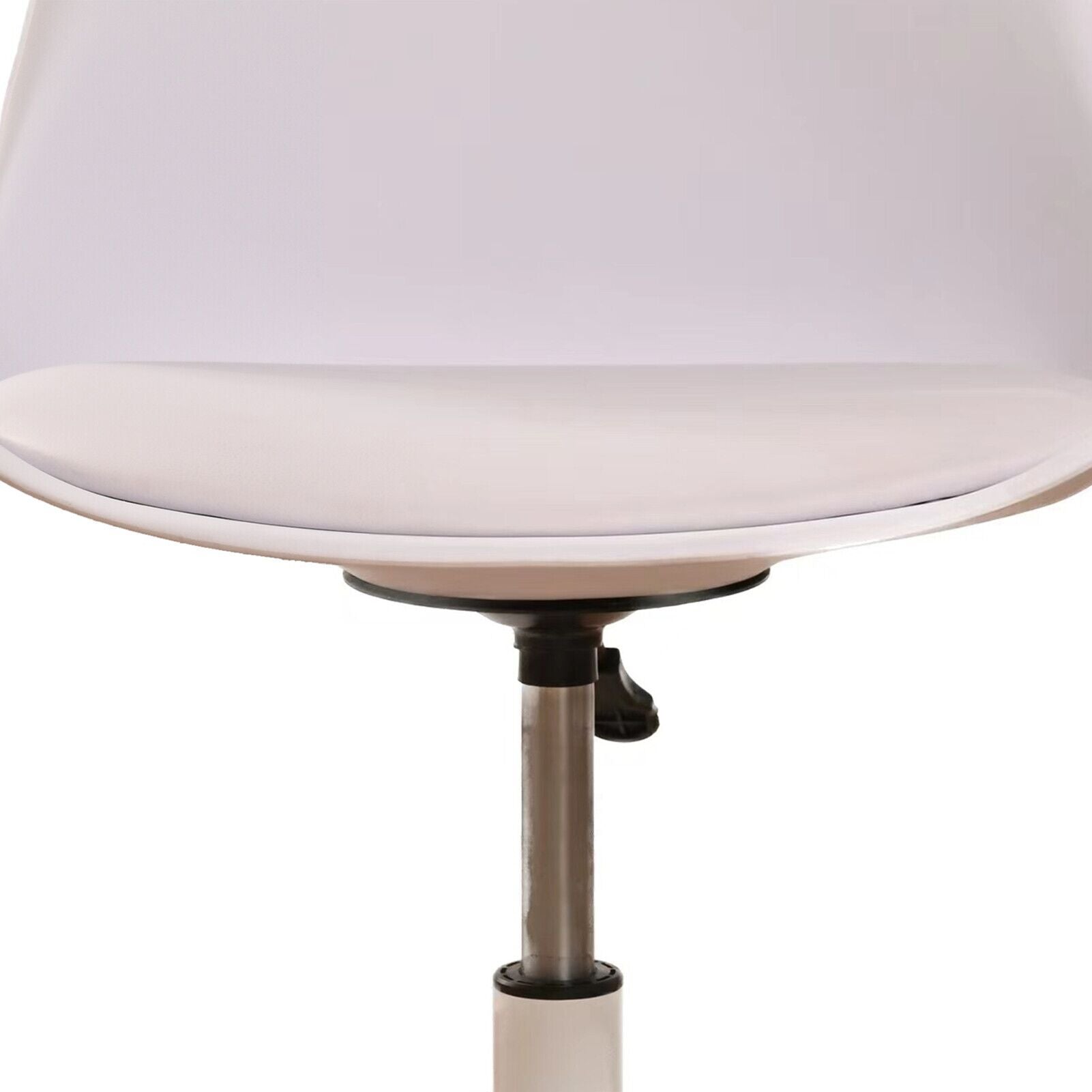 Armless Office Chair,Ergonomic Small Computer Desk Chair With Wheels,Adjustable Rolling Chair, Support Swivel Task Chair For Small Spaces Living Room,Bedroom White White Pu Office Rectangular Modern Handle Solid Back Polypropylene