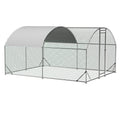 Large Chicken Coop Metal Chicken Run With Waterproof And Anti Uv Cover, Dome Shaped Walk In Fence Cage Hen House For Outdoor And Yard Farm Use, 1