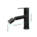 Bathroom Faucet,Single Handle Bathroom Vanity Sink Faucet Matte Black Stainless Steel