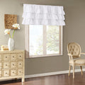 Cotton Oversized Ruffle Valance White 50X18