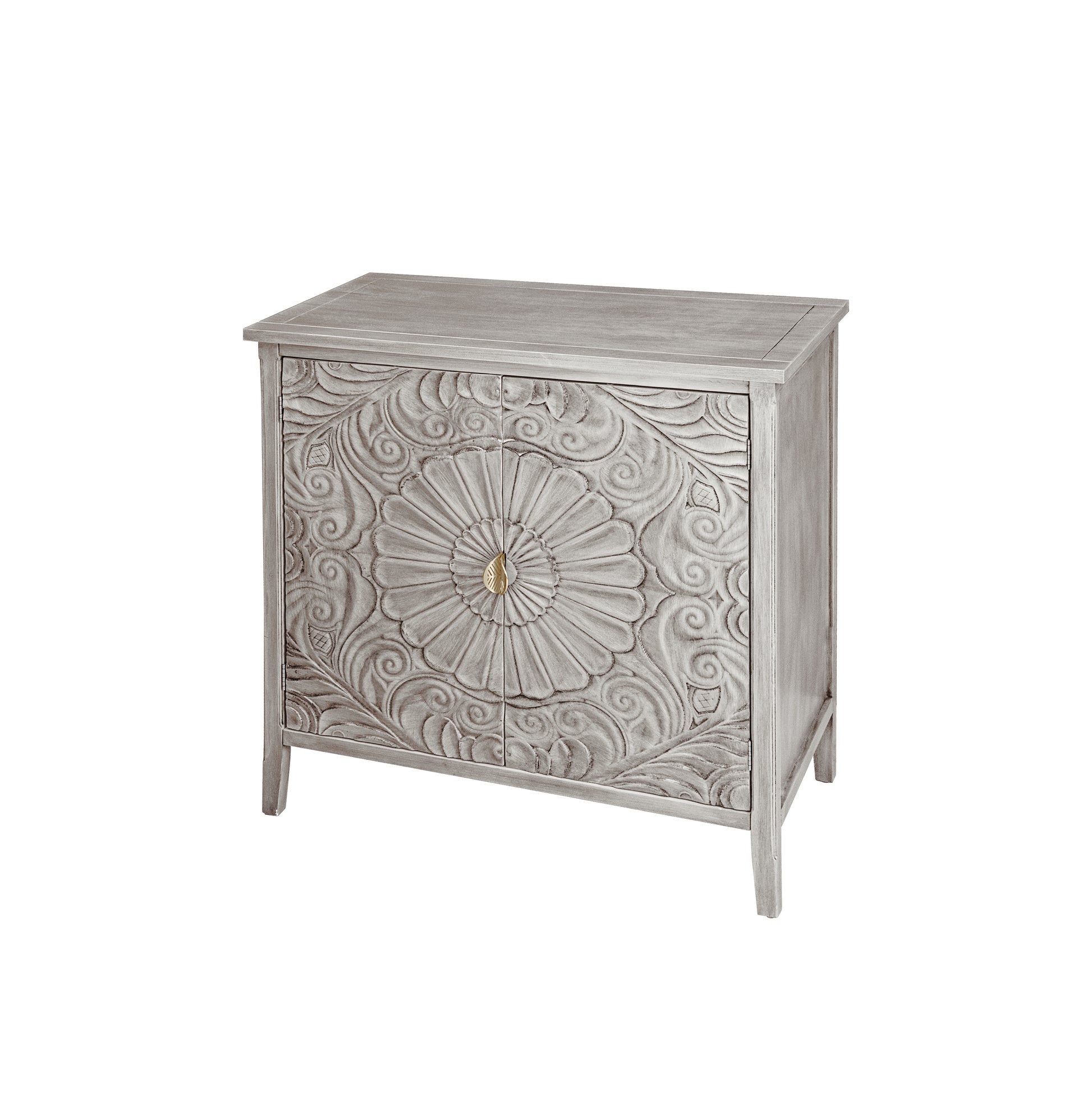 2 Door Cabinet, American Furniture, Suitable For Bedroom, Living Room, Study Light Grey Mdf