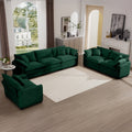 3 Piece Sectional Sofa Oversized Sectional Sofa Comfortable Sectional Sofaone Single Sectional Sofa, One 2 Seater Sofas, One 3 Seater Sofas Green Corduroy Deep Seat Sofa Green Corduroy 6 Seat