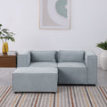 Modular Sofa Grayish Blue Chenille Fabric, Simple And Grand, The Seat And Back Is Very Soft. This Is Also A Knock Down Sofa Grayish Blue Chenille 3 Seat