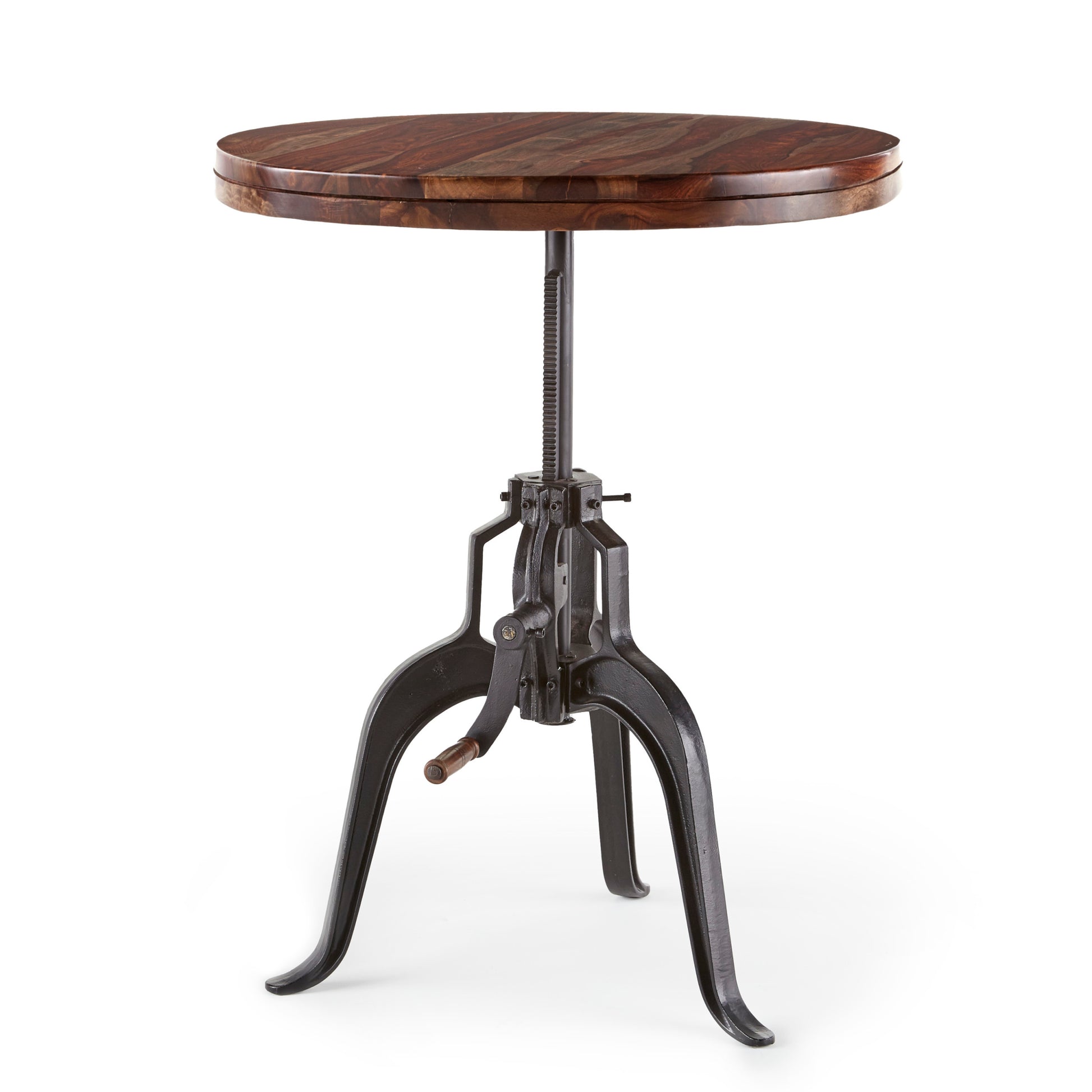 Sparrow Round Crank Table Dark Brown Dark Brown Iron