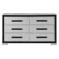 Adelaide Grey Black Dresser Black Solid Wood Mdf