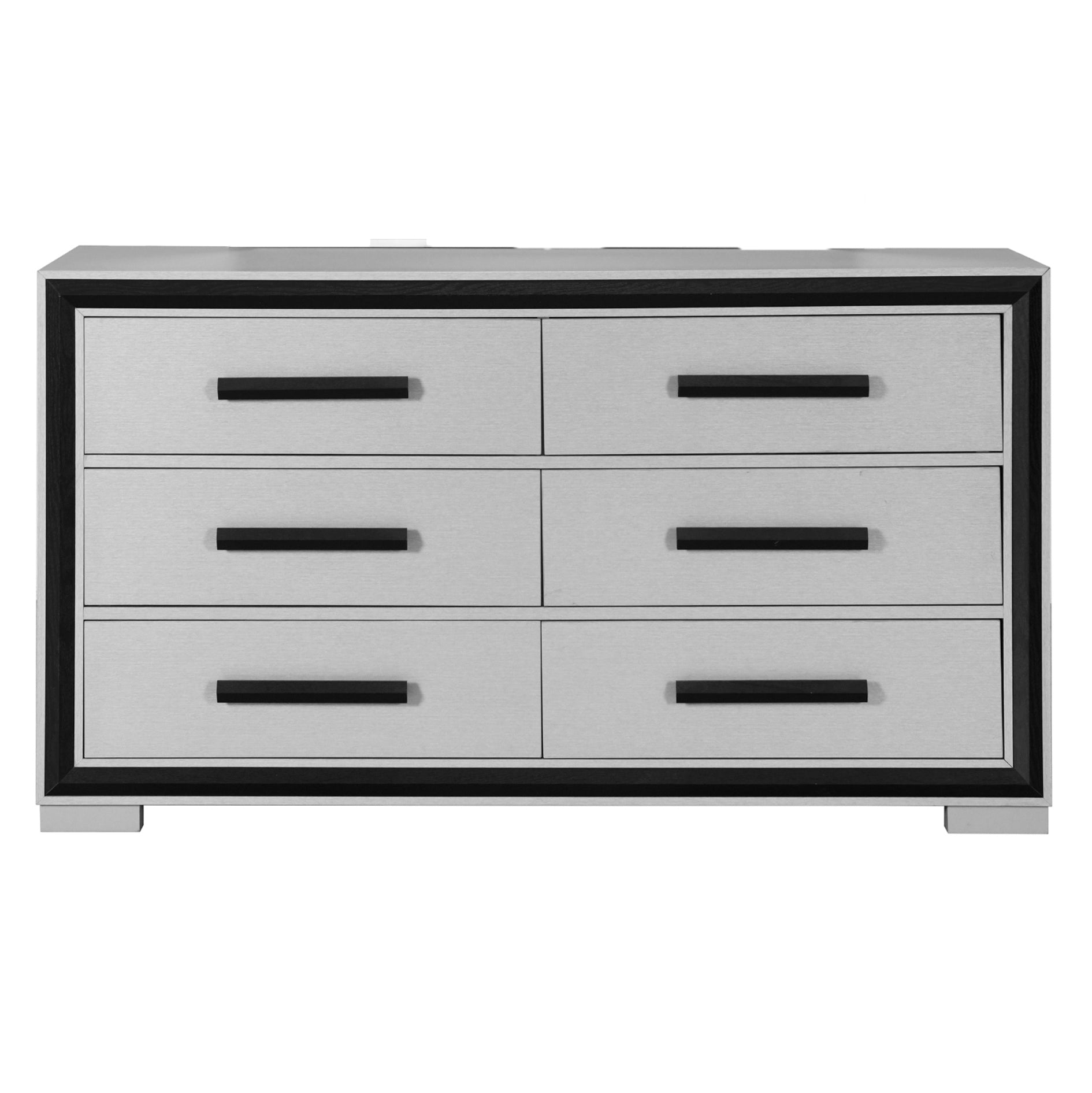 Adelaide Grey Black Dresser Black Solid Wood Mdf