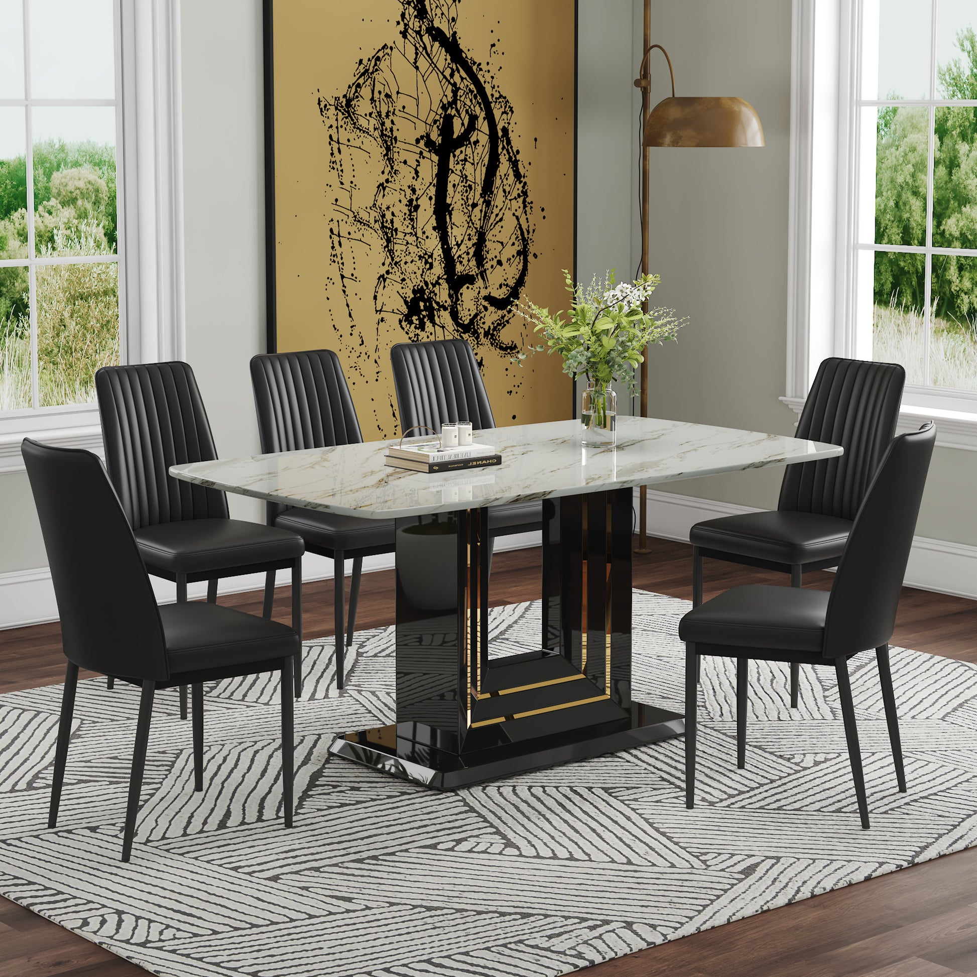 Modern Dining Piece Kitchen Table And Chairs Modern Dining Table