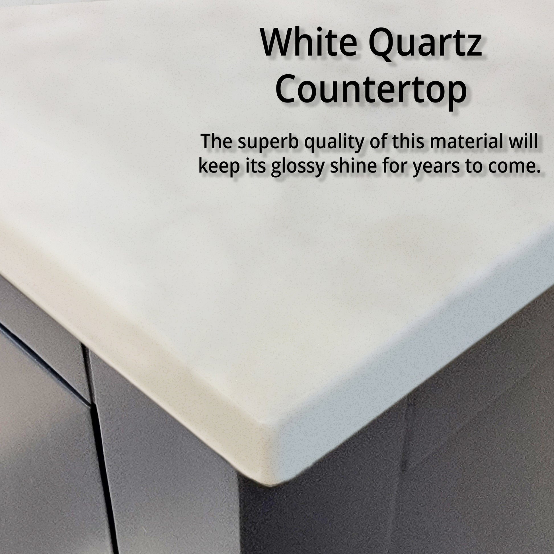 Dark Grey Double Bath Vanity 84 In. W X 22 In. D, White Quartz Top, And Faucet Set Dark Grey Plywood Wood