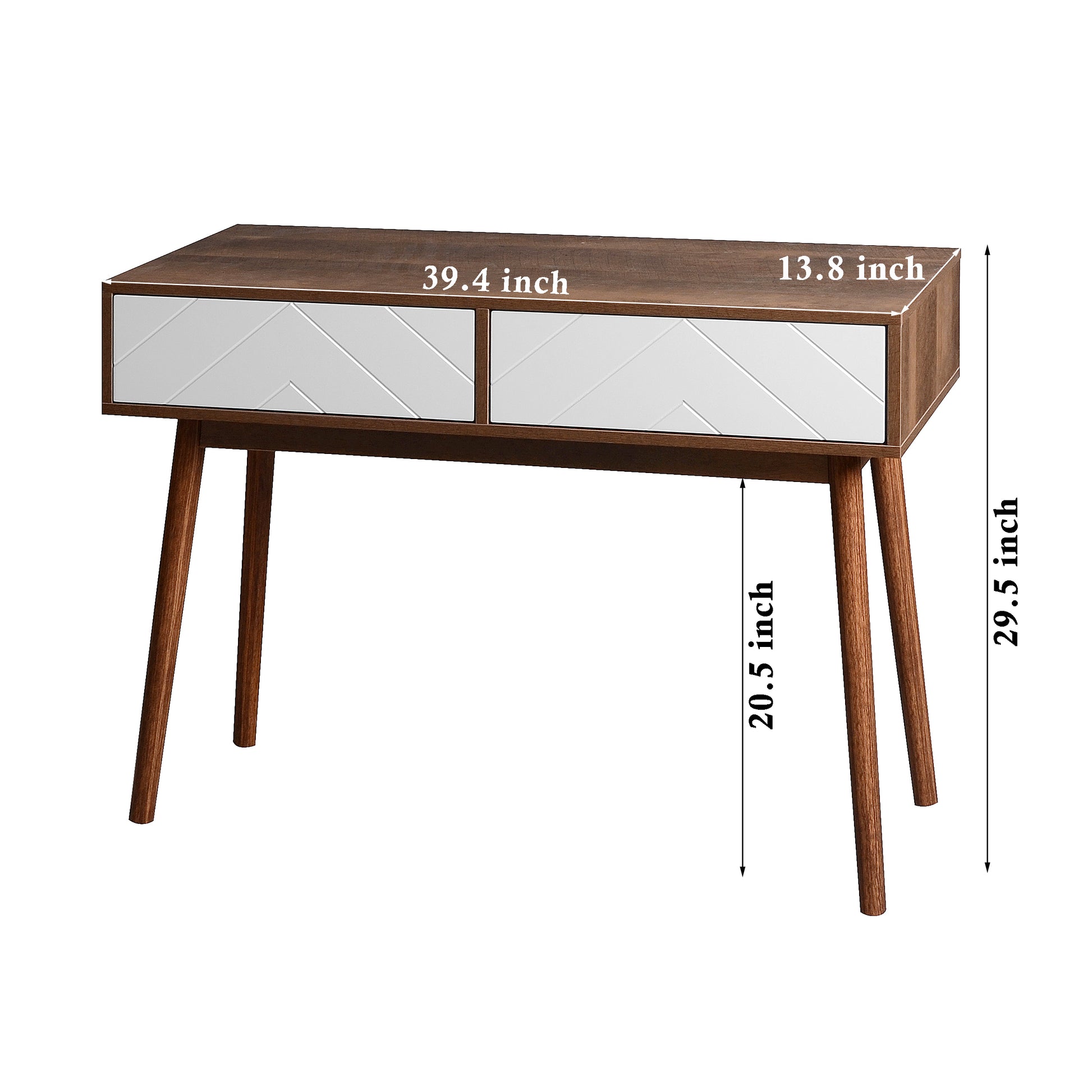 Entryway Table With 2 Carved Panel Drawers, Console Table With Storage Space And Wood Legs,Sofa Table Behind Couch For Hallway, Living Room, Natural Color Natural Particle Board Mdf