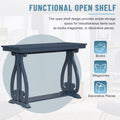 48 Inch Rustic Vintage Console Tablefarmhouse Style Entryway Table With Open Shelf And Sturdy Construction For Entryway And Living Room Navy Navy Distressed Finish Primary Living Space Antique,Rustic,Vintage Open Storage Console Tables Brushed