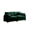 Warm And Cozy Living Room Sofa With 4 Pillows Upholstered Large Deep Seat 2 Seater Sofa For Living Room,Green Corduroy Green Corduroy 2 Seat