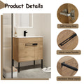 30 Inch Bathroom Vanity With Sink, Freestanding Bathroom Vanity Or Floating Is Optional Conversion 30*18 00330Imo 1 Kd Packing Imitative Oak 2 Bathroom Freestanding Modern Plywood