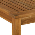 Contemporary Slat Top Acacia Wood Outdoor Dining