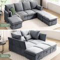 Modern U Shape Modular Sofa, 7 Seat Chenile Sectional Couch Set With 2 Pilows Lncluded, Freely Combinableindoor Funiture For Living Room,Apartment, Office, 3 Colors Light Gray Chenille Metal Primary Living Space Medium Soft Loose Back Modern Poplar Foam