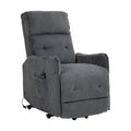 Coolmore Recliner Chair, Electric Recliner Chairs For Adults, Side Pocket Power Reclining Chair Pocket Springs Seat Cushion, Corduroy Fabric Recliner Sofa For Living Room, Bedroom, Home Theater Dg Dark Gray Foam Corduroy