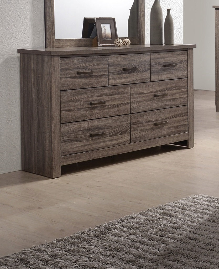 Natural Finish Striking Wooden 1Pc Dresser Drawers Storage Bedroom Furniture Natural Bedroom Contemporary,Modern,Transitional Particle Board Mdf