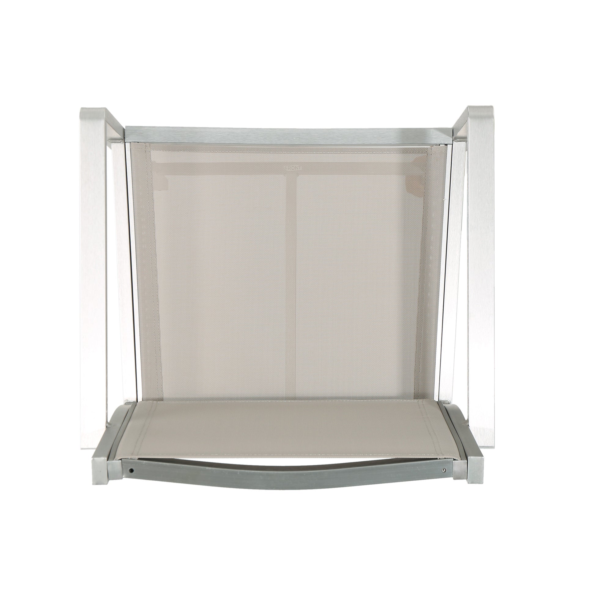 Aluminium Bar Stool With Outdoor Mesh Silver Aluminium