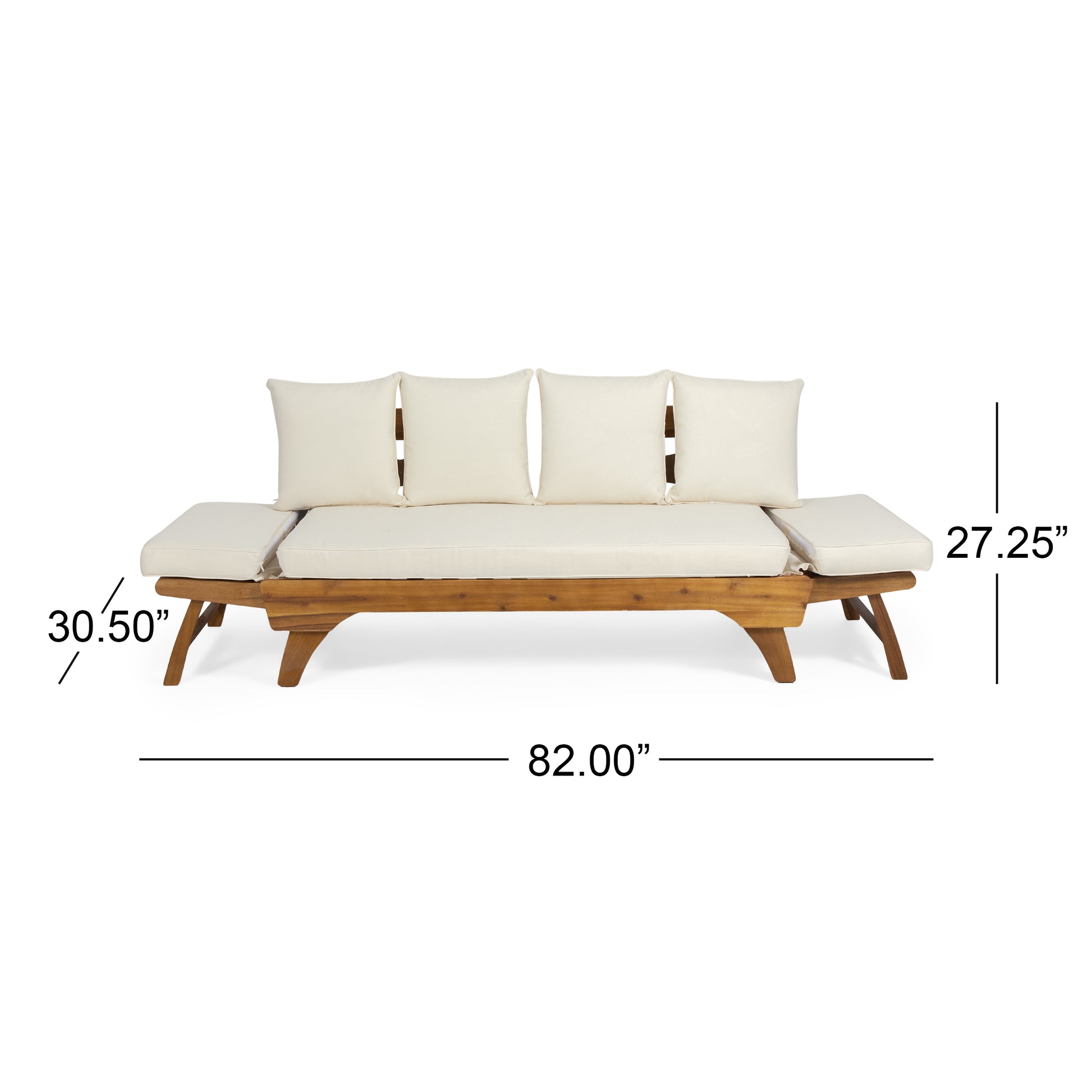 Serene Daybed Full Teak Fabric