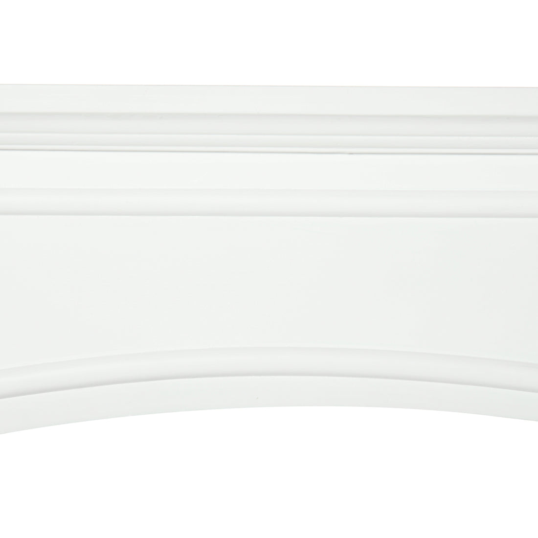 Homcom Modern Fireplace Mantel, Surround Mantels For Fireplace With Decorative Pattern Interior Width 29" White White Mdf
