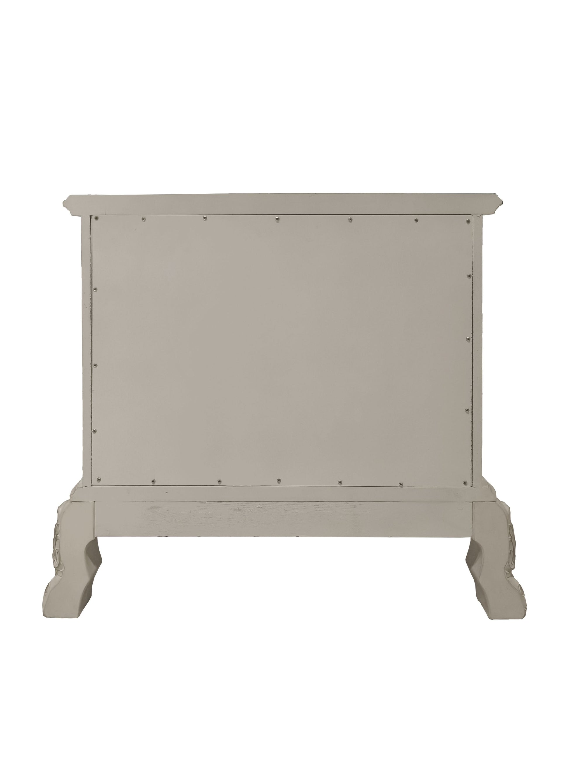 Bone White 2 Drawer Nightstand White 2 Drawers Bedroom Rectangle Felt Lined Drawers White Wood