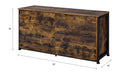 Rustic Oak And Black 6 Drawer Dresser Rustic Bedroom Wood Metal