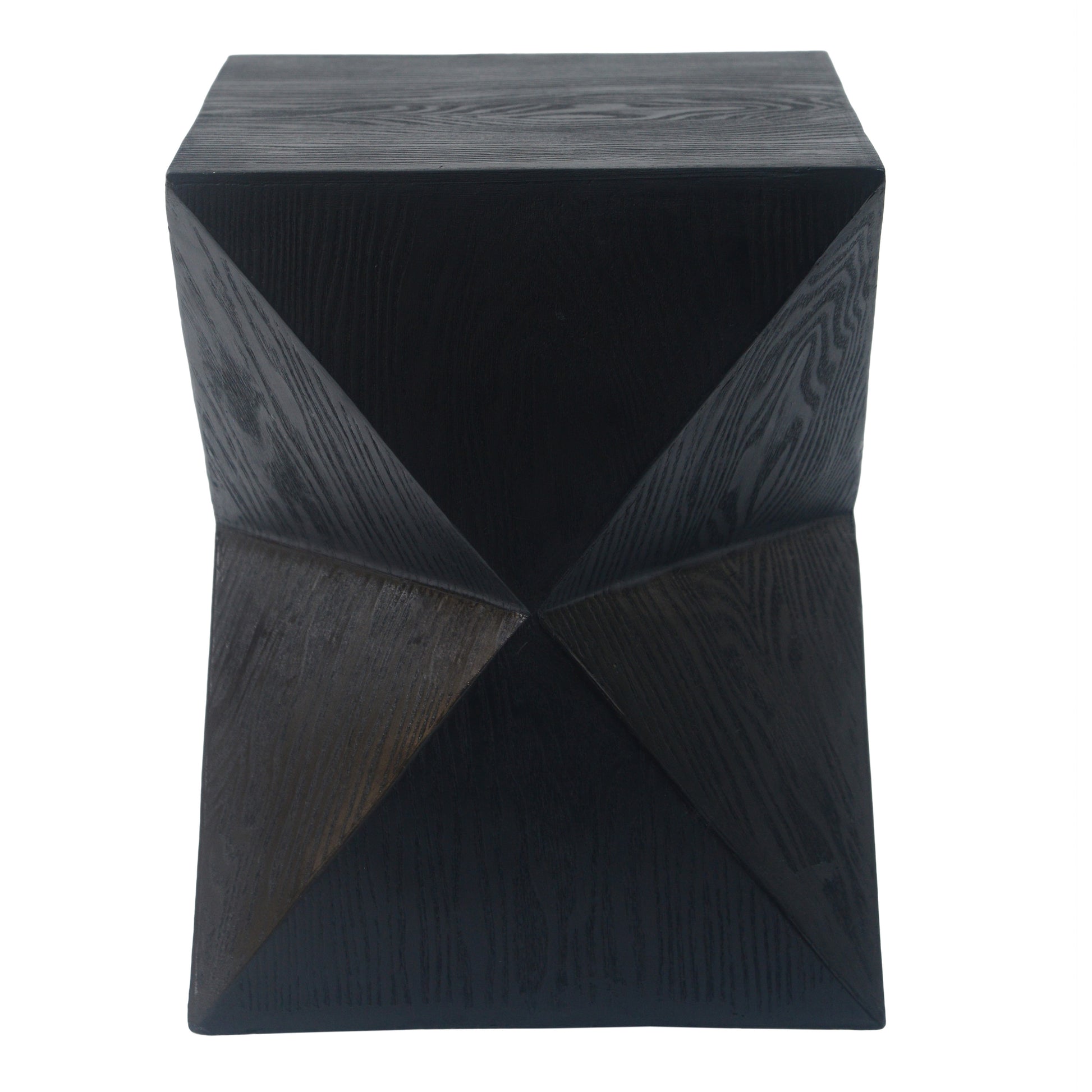 Prismatic Symmetry Side Table Black Concrete