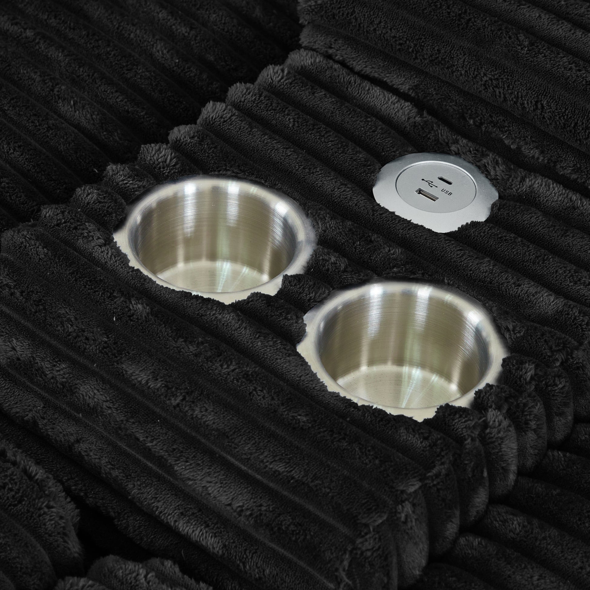 Seat Black Black Plywood 2 Seat