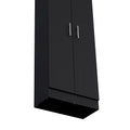 Dawson Pantry Cabinet With Sleek 5 Shelf Storage 5 Or More Shelves Black Shelves Included Kitchen Contemporary Pine Particle Board Engineered Wood