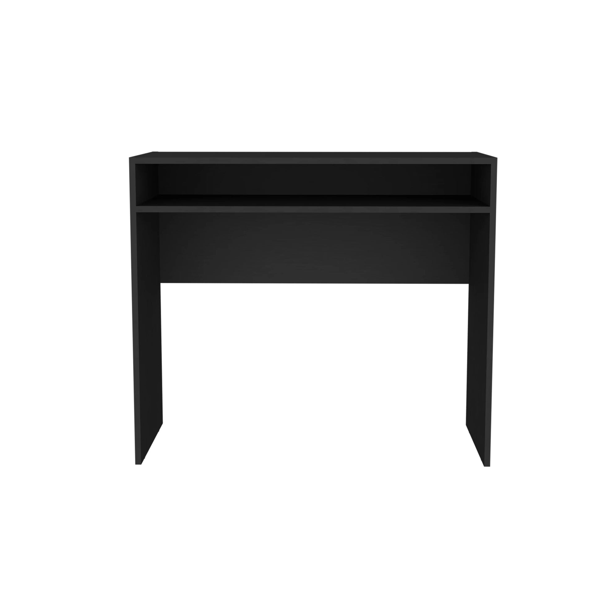 Black Desk With Storage Black Office Melamine