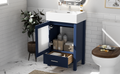 20 Inch Bathroom Vanity With Ceramic Sink Andstorage Ideal For Small Bathrooms Blue Bathroom Solid Wood Mdf